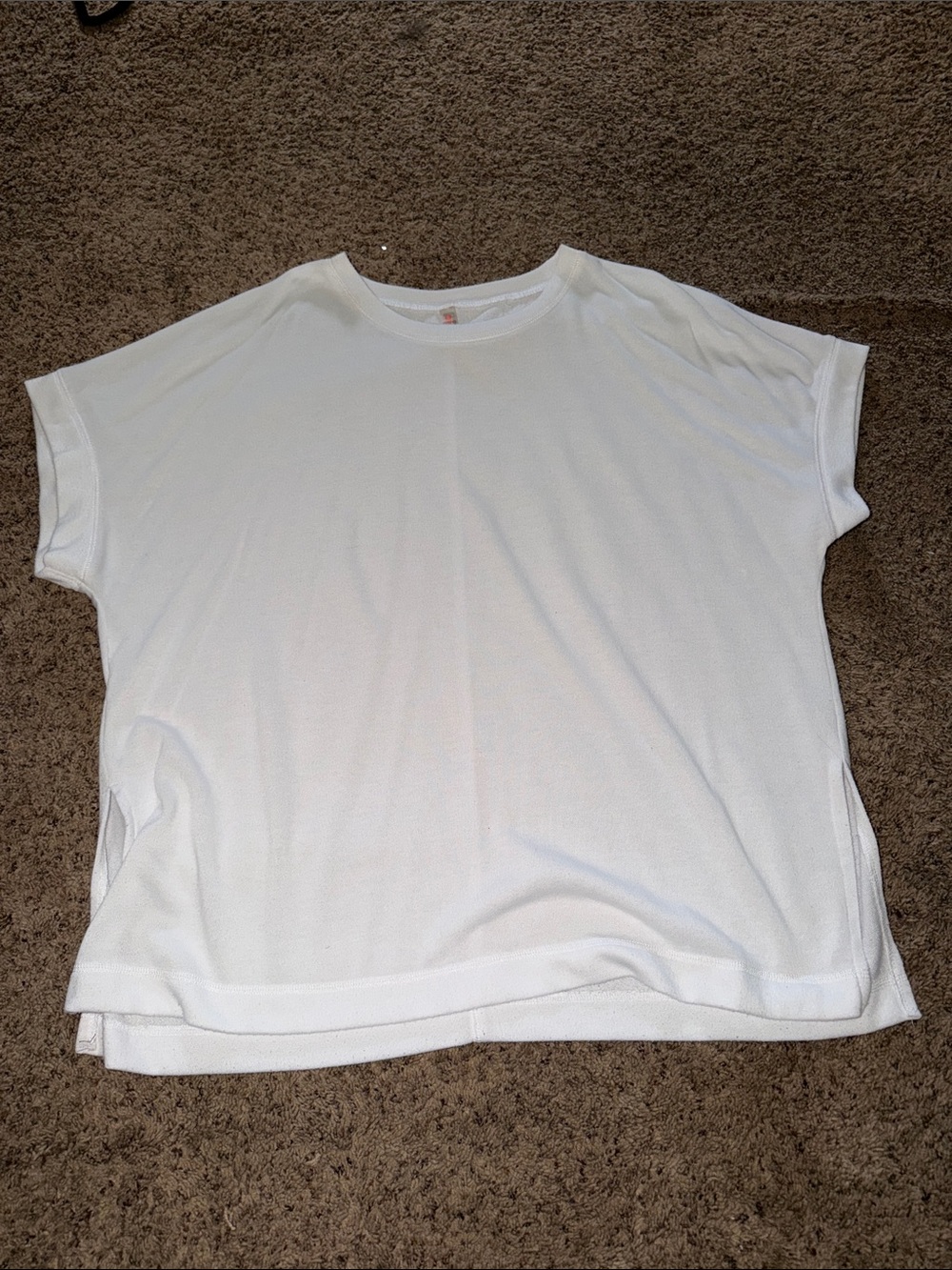 Mono B Oversized White Short Sleeve Boxy Tee